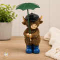 Rainy Days Fred Highland Cow With Umbrella