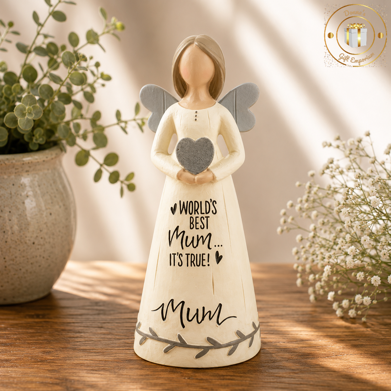 Feather & Grace World's Best Mum It's True Angel Figurine