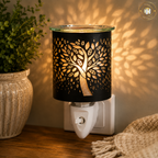 Black & Gold Tree Of Life Silhouette Wall Plug In Wax Warmer