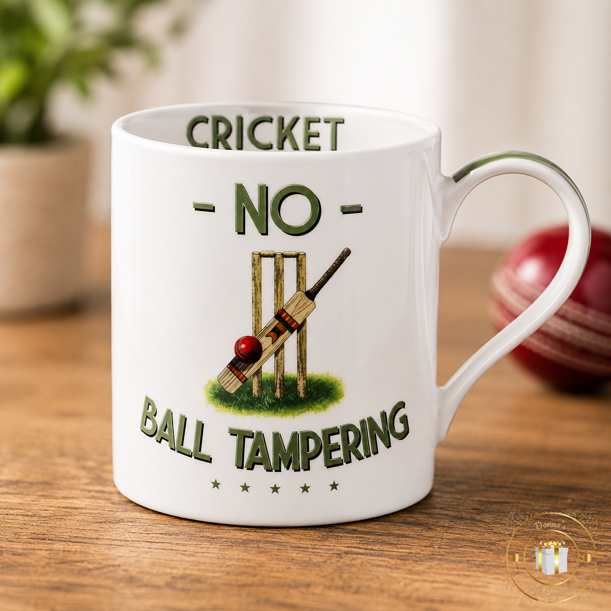 Comical Cricket Mug - No Ball Tampering