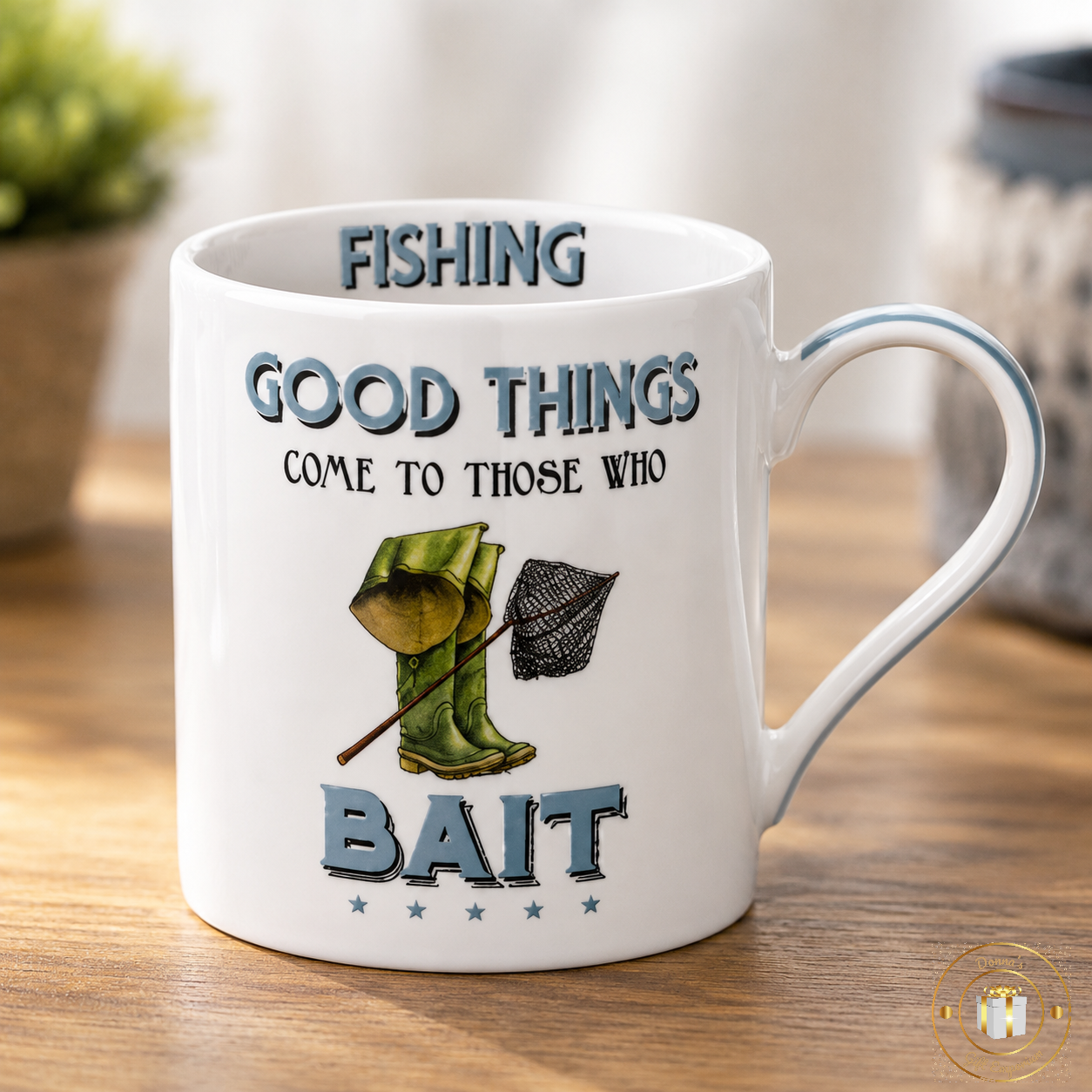 Comical Fishing Mug - Good Things Come To Those Who Bait