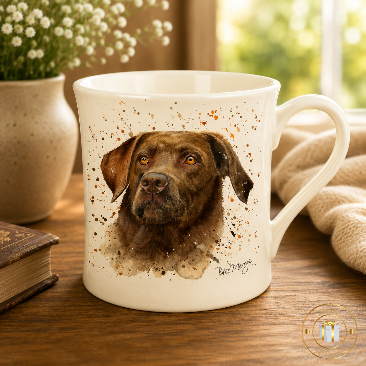 Bree Merryn China Mug - Chocolate / Brown Labrador