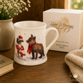 Bree Merryn China Mug - Bristle & Brush Christmas Hedgehog & Fox