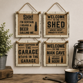 Hessian Man Sign - Beer / Shed / Garage / Man Cave