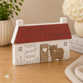 Highland Cow House Wooden Block - Home Sweet Home