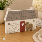 Highland Cow House Wooden Block - Bless