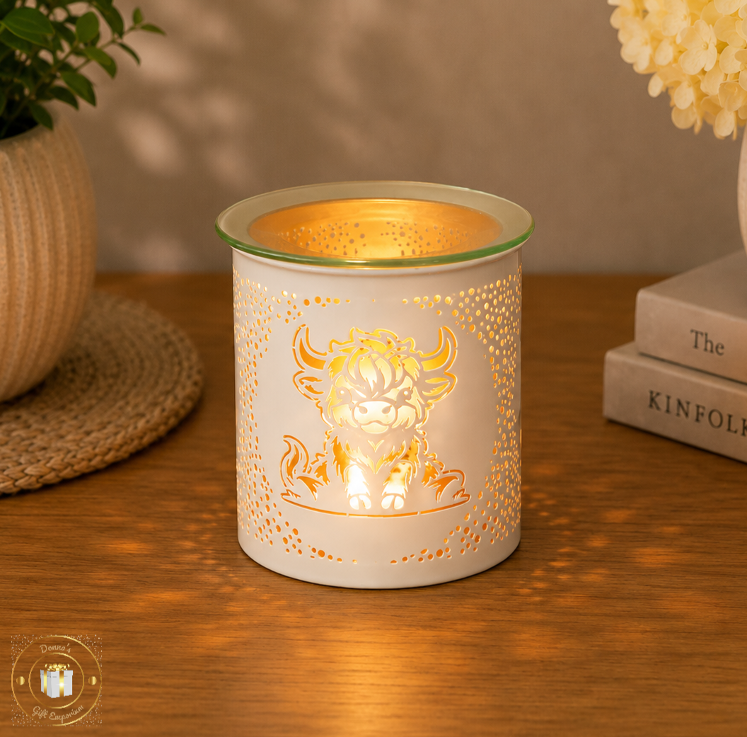 Wax Warmer / Burner - White Highland Cow