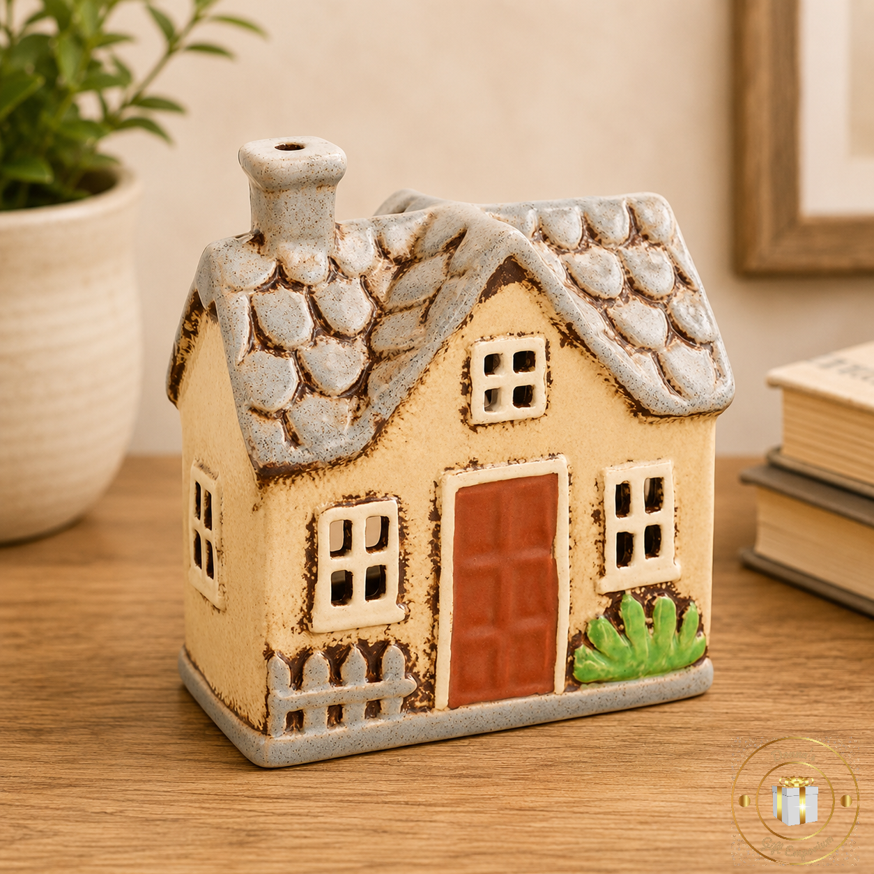 Village Pottery Garden Grey House T-Light Holder