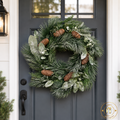 Natural Foliage & Pinecone Glittery Wreath