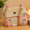 Village Pottery L Shape Garden Thatch With Cat Tealight Holder