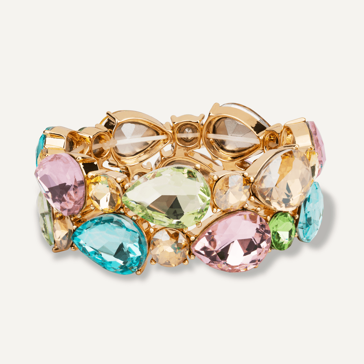 Iris - Elasticated Multi-Coloured Gemstone Bracelet