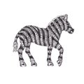 Crystal Zebra Brooch