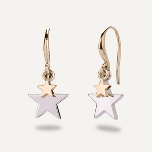 Keira Gold Mixed Star Duo Earrings