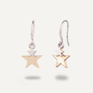 Keira Silver Mixed Star Duo Earrings