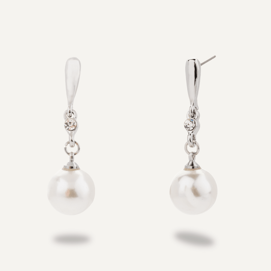 Audrey - Classic Pearl Drop Earrings