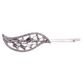 Vivienne - Leaf Crystal Hair Slide - Silver