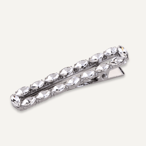 Vivienne - Silver Crystals Hair Slide