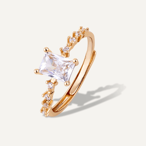 Vivienne -  Cubic Zirconia & Crystal Gold Ring