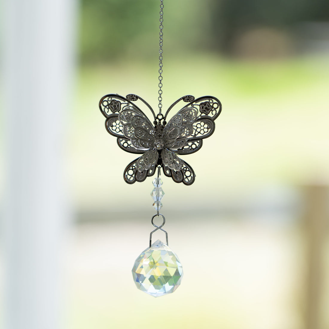 3D Butterfly & Crystal Suncatcher