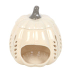 Cream Leaf Cut Out Pumpkin Oil Burner & Wax Warmer