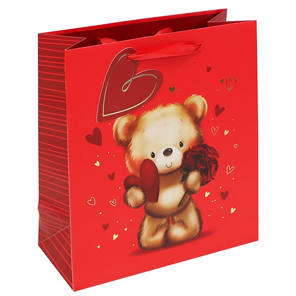 Valentines Day Cute Bear Medium Gift Bag