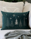 Green Winter Wonderland Christmas Tree Cushion