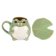 Load image into Gallery viewer, Frog Mug &amp; Lilly Pad Coaster
