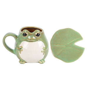 Frog Mug & Lilly Pad Coaster