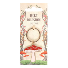 Load image into Gallery viewer, Lucky Toadstool Mushroom Keyring
