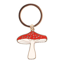 Load image into Gallery viewer, Lucky Toadstool Mushroom Keyring
