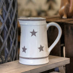 White & Grey Stars Jug