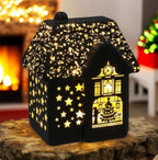Bright Christmas LED House Black
