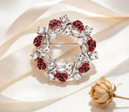 Equilibrium Silver Plated Poppy Ribbons Elegant Brooch