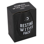 Resting Witch Face Stemless Wine Glass - Black Magic