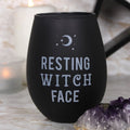 Resting Witch Face Stemless Wine Glass - Black Magic