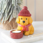 Winter Puppy Tea Light Holder
