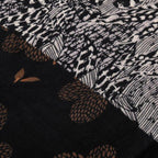 Floral & Leaves Scarf - Black