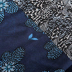 Floral & Leaves Scarf - Blue