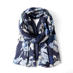 Floral Print 251 Scarf - Navy