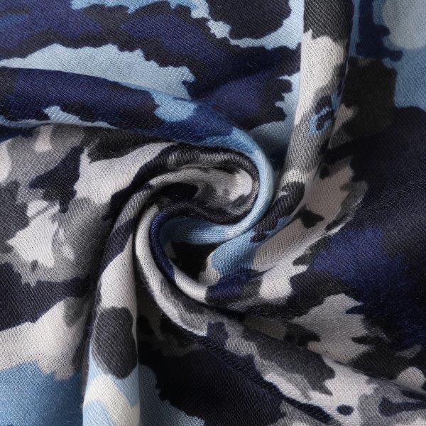 Floral Print 251 Scarf - Navy