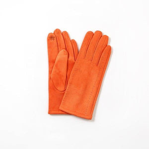 Gloves - Orange - With Stitch Detailing