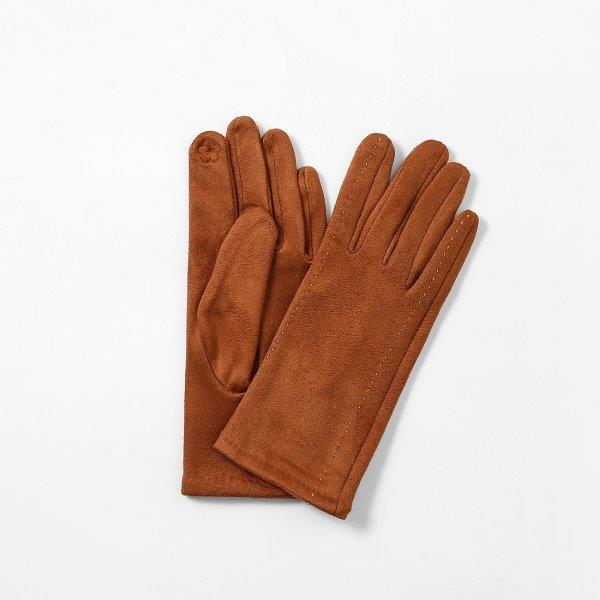 Gloves - With Stitch Detailing - Tan