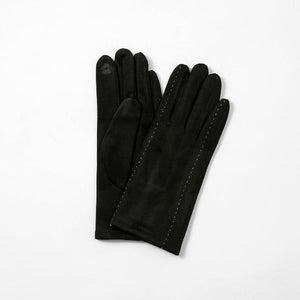 Gloves - Black - With Stitch Detailing