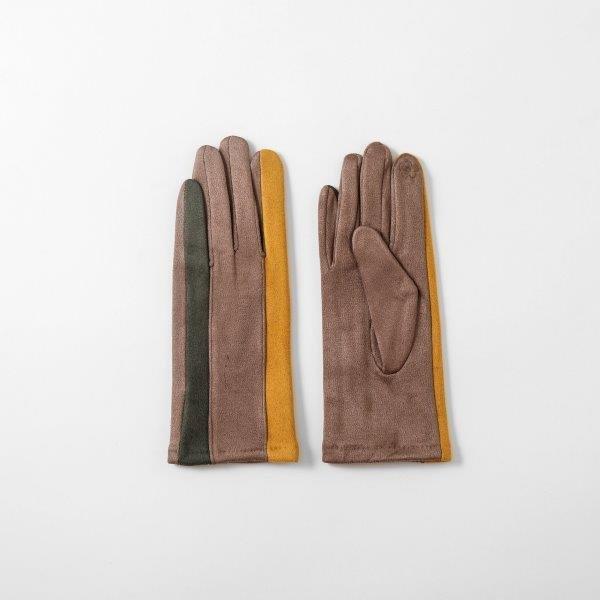 Eco Style - Gloves - Olive, Mustard & Beige