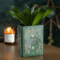 Green Witch Ceramic Book Shaped Vase