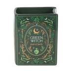 Green Witch Ceramic Book Shaped Vase