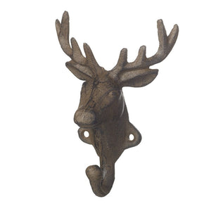 Cast Iron Stag Head Hook