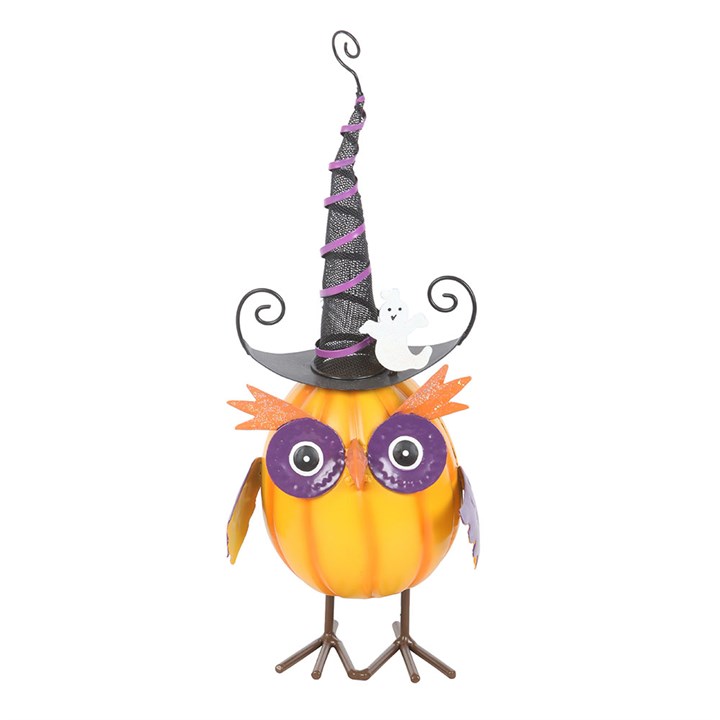 Halloween Orange Pumpkin Witchy Ghost Owl