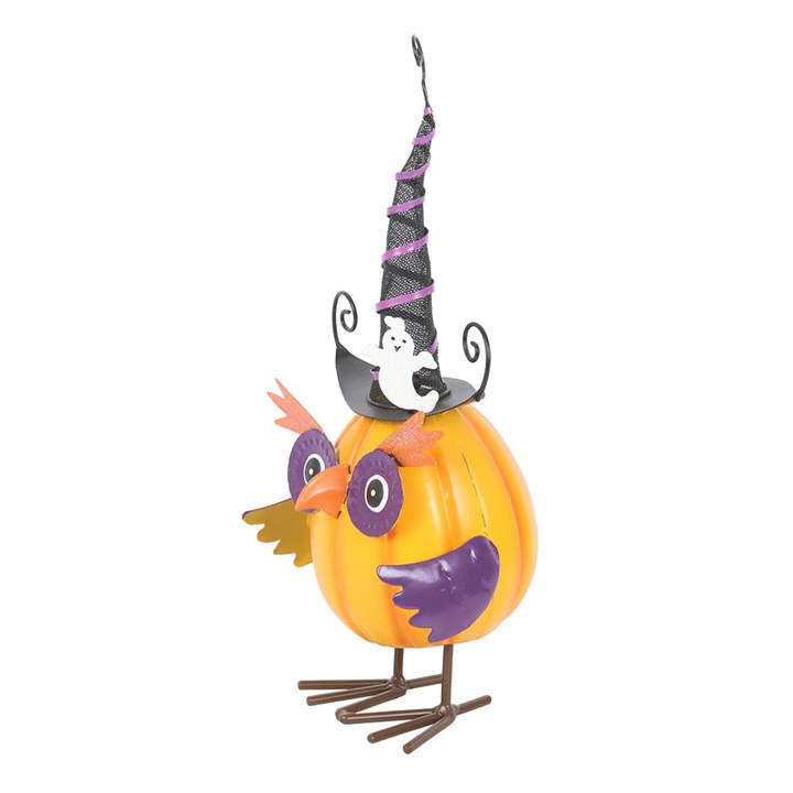 Halloween Orange Pumpkin Witchy Ghost Owl