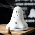Ceramic Ghost T-Light & Incense Cone Holder